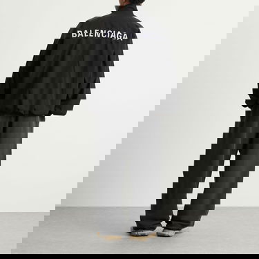 Træningsdragt Balenciaga Men's Stretch Poly Tracksuit Jacket, Size Large, Balenciaga Sort | 839090-TRO31-1000, 4