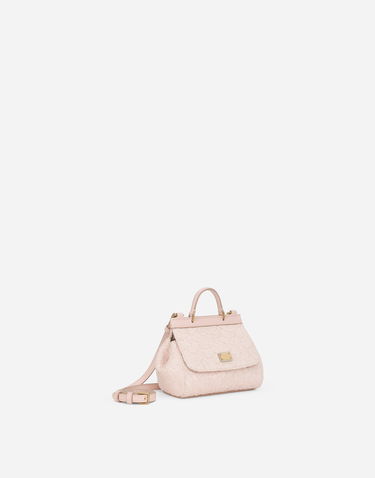 Håndtaske Dolce & Gabbana Mini Sicily Handbag Lyserød | EB0003AS03880403, 1