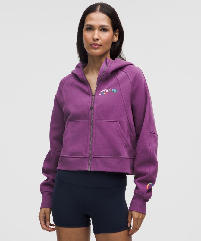 Sweatshirt lululemon Oversized Cropped Full Zip Hoodie Lilla | prod20000051, 0