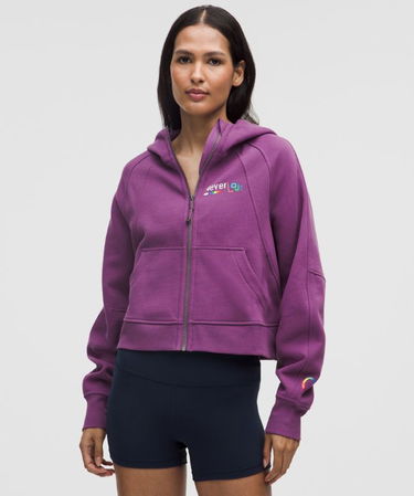 Sweatshirt lululemon Oversized Cropped Full Zip Hoodie Lilla | prod20000051, 0