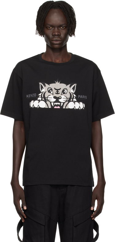 T-shirt KENZO Kenzo 'Happy Tiger' Oversized T-Shirt Sort | FF65TS4514SG, 0