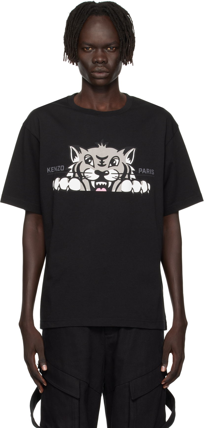 T-shirt KENZO Kenzo 'Happy Tiger' Oversized T-Shirt Sort | FF65TS4514SG
