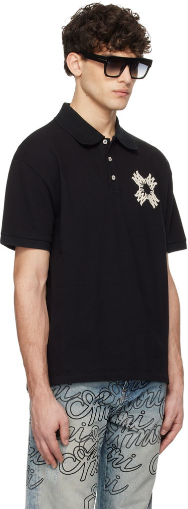 Polo skjorte AMIRI AMIRI Embroidered MA Quad Polo Hvid | AMJYPO1011, 4