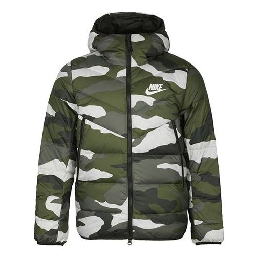 Puffer jakke Nike Sportswear Down Windrunner Hooded Down Jacket Grøn | BV4764-222, 0