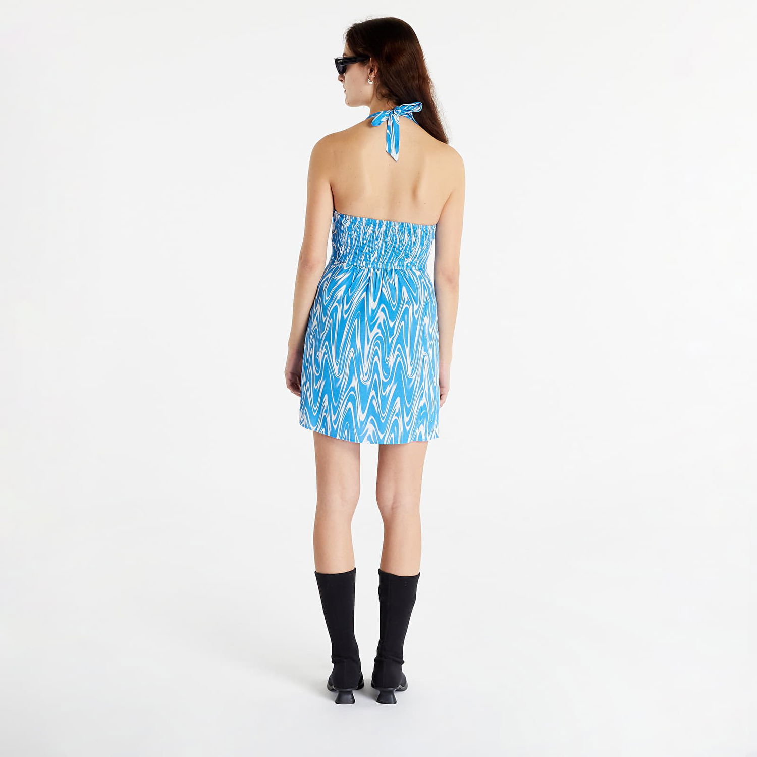 Kjole Tommy Hilfiger Psychedelic Halter Dress Blå | DW0DW15181 0G0, 0