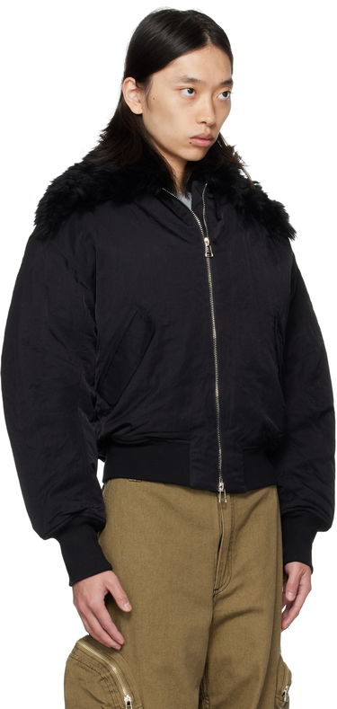 Bomberjakke Eckhaus Latta Eckhaus Latta Zip Bomber Jacket Sort | 1411-EL-PF25-A -, 4
