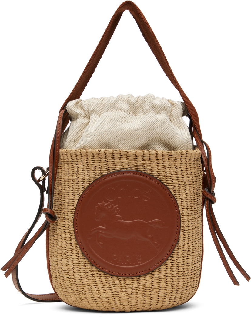 Håndtaske CHLOÉ Chloé Small Horse Medal Basket Bag Beige | CHC25SS592O82