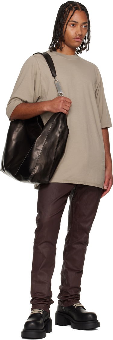 T-shirt Rick Owens Concordians Oversized T-Shirt Beige | DU02E7262 FSLP, 3