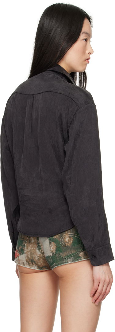 Skjorte R13 R13 Twisted Front Shirt Sort | R13WR382-R510A, 2