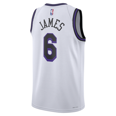 Jersey Nike Dri-FIT NBA LeBron James Los Angeles Lakers City Edition 2022 Swingman Jersey Hvid | DO9597-101, 3