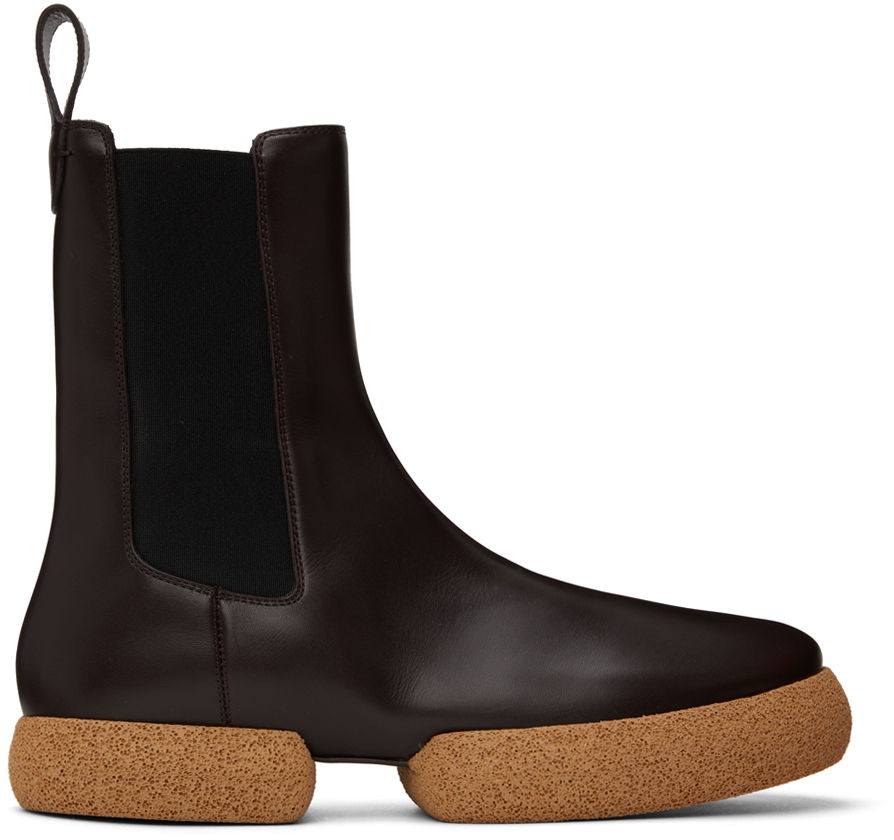 Sneakers og sko Dries Van Noten Dries Van Noten Leather Chelsea Boots Brun | MW222-169-112, 0