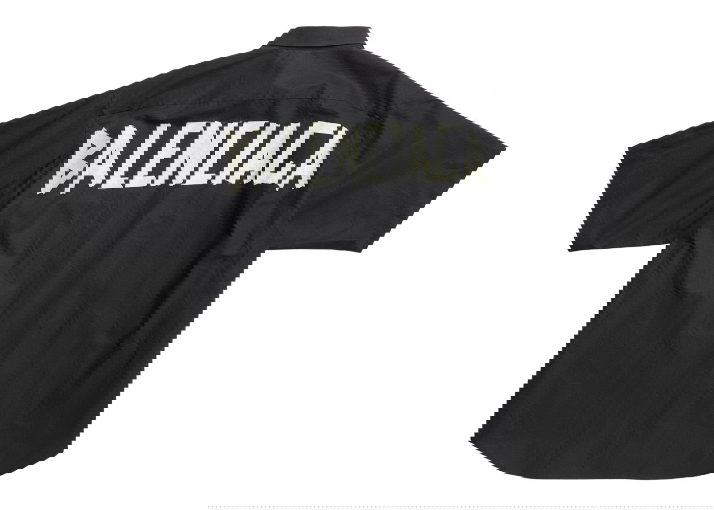 Skjorte Balenciaga Tape Type Shirt Sort | 738761TNM601000, 0