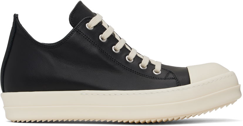 Sneakers og sko Rick Owens Rick Owens Hollywood Low Sneaks Sort | RU01E5891 LCO