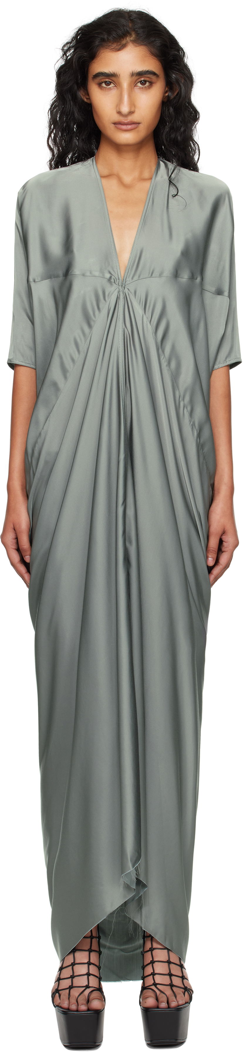 Kjole Rick Owens Rick Owens Concordians Kite Maxi Dress Grøn | RP02E4506 SCH