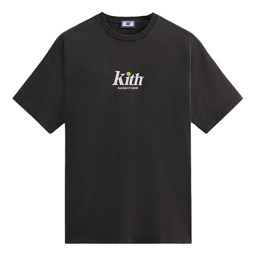 T-shirt KITH Wilson Racquet Crew Logo Vintage T-Shirt Sort | KHM031196-001