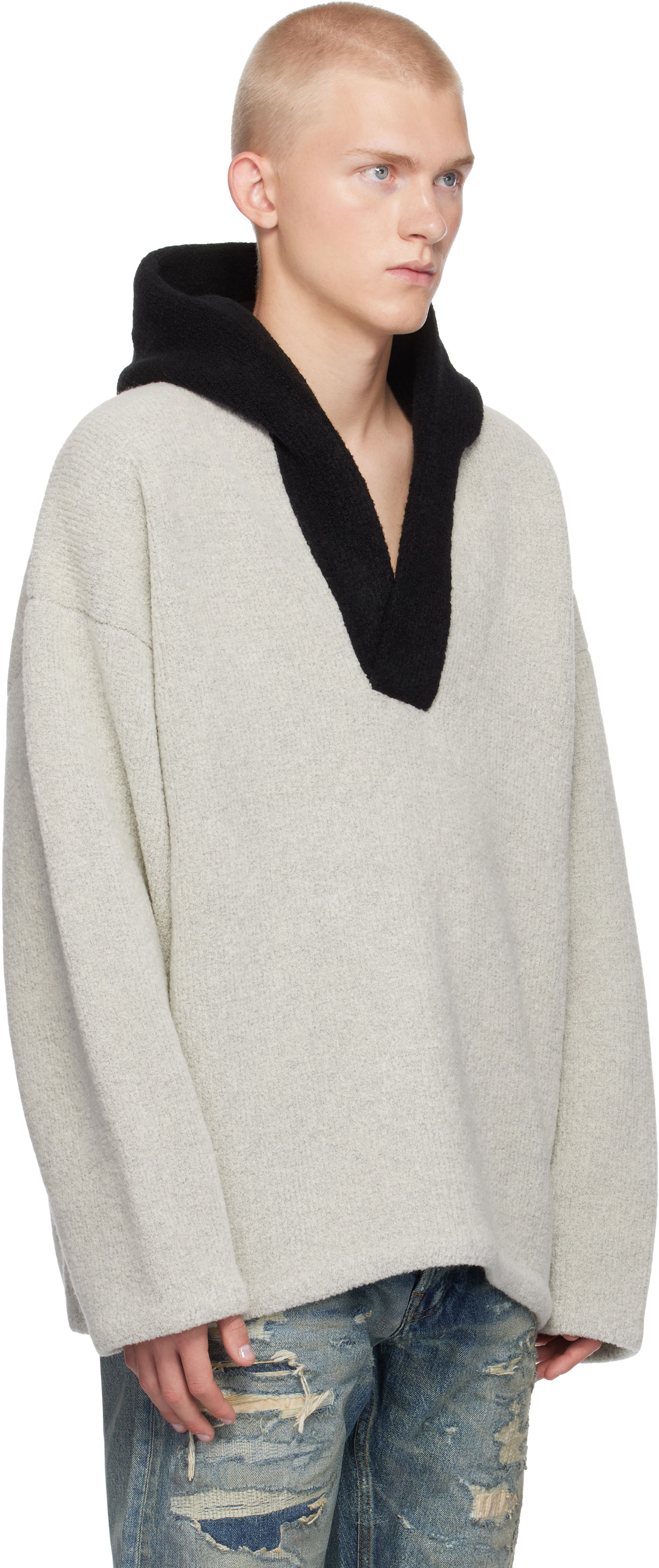 Sweatshirt Fear of God Fear of God Merino Boucle Polo Hoodie Grå | FG24FW20-736WBO, 1