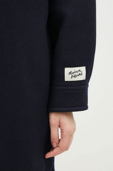 Jakke MAISON KITSUNÉ Maison Kitsune Workwear Wool Shirt Jacket Blå | NW02211WM0026, 3