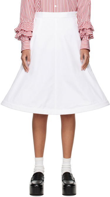 Nederdel Comme des Garçons Comme des Garçons Girl Wire Midi Skirt Hvid | NM-S008-051, 0