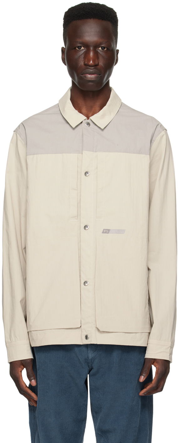 Vindjakke Paul Smith PS Paul Smith Contrast Shirt Beige | M2R-692Y-M21957-71
