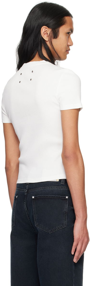T-shirt Dion Lee Shrunken Rivet T-Shirt Hvid | C3170PS24, 2