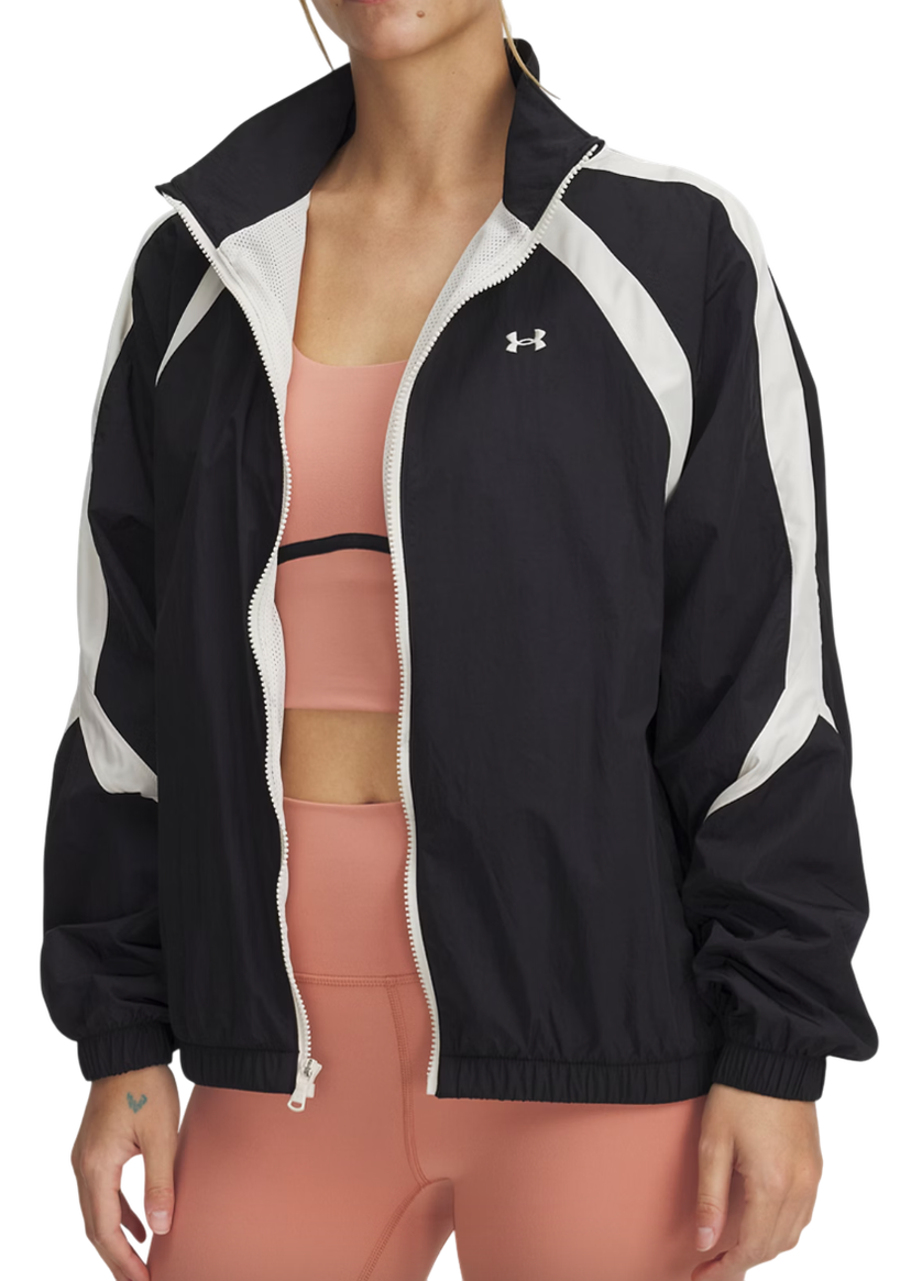 Vindjakke Under Armour Under Armour Icon Crinkle Track Jacket Sort | 6000278-001