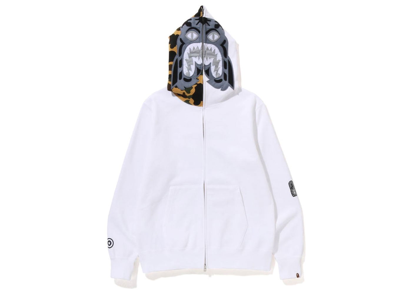 Sweatshirt BAPE 1St Camo Tiger Full Zip Hoodie Hvid | 1J30-115-016, 0