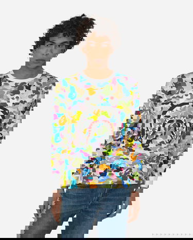 T-shirt BAPE Multi Camo Shark Tee Flerfarvet | 1G80 111 008 WHITE, 2