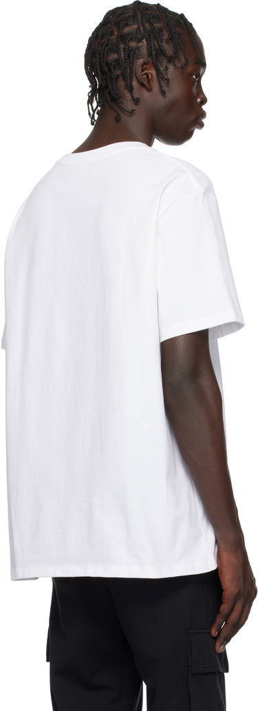 T-shirt Balmain Flocked Logo T-Shirt Hvid | EH1EG010BC86, 2