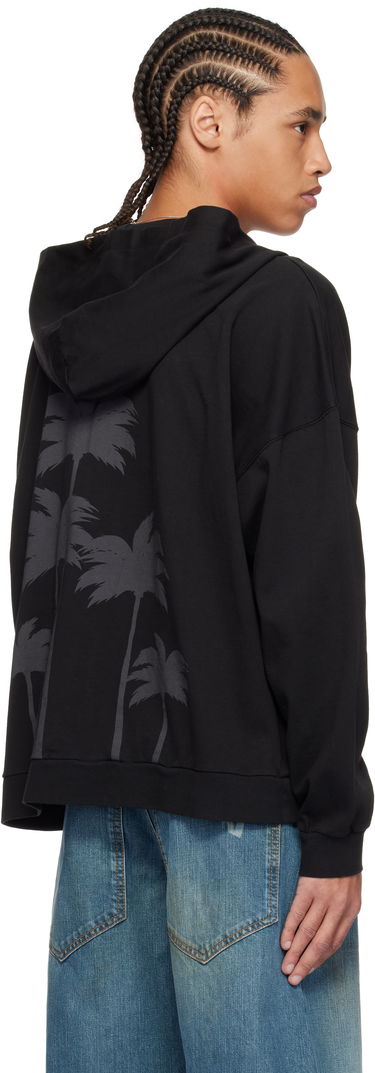 Sweatshirt Palm Angels Palm Angels Palms Zip Hoodie Sort | PMBE016S25FLE0011313, 2