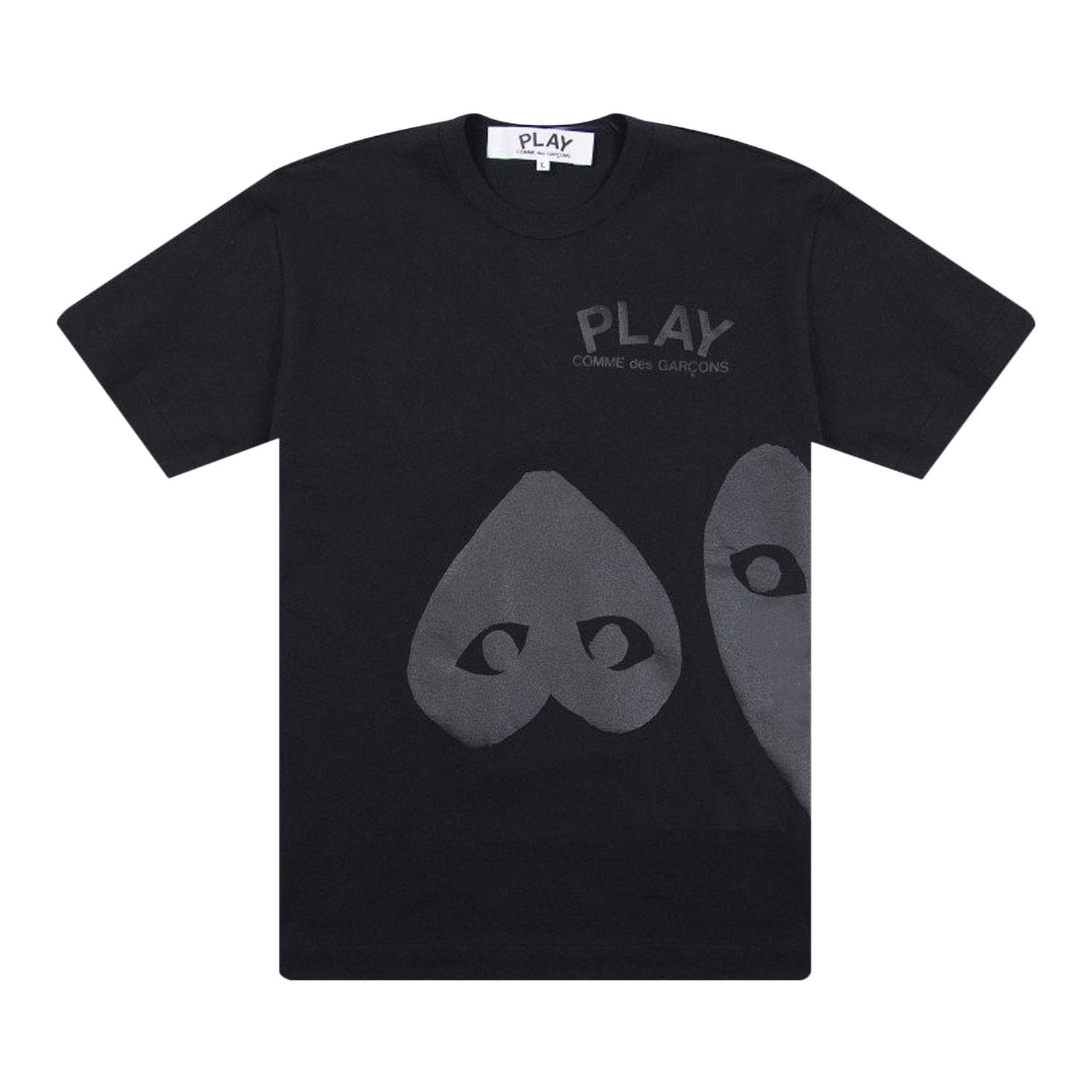 T-shirt Comme des Garçons PLAY Three Hearts T-Shirt Sort | AZ T196 051 1, 1