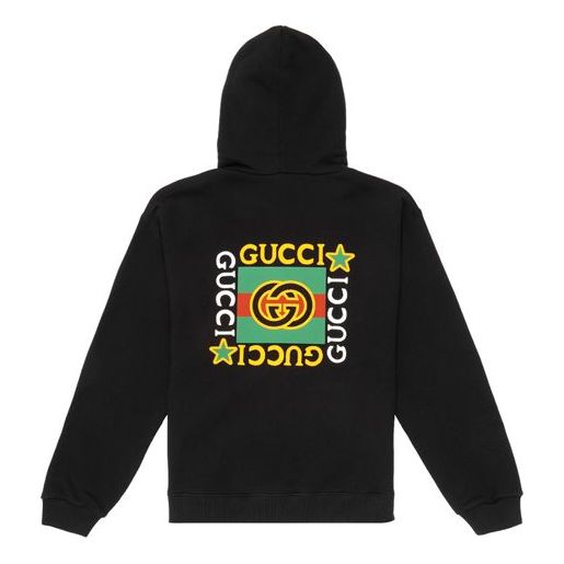 Sweatshirt Gucci Gucci Back Block Logo Zip Hoodie Sort | 610140-XJB8V-1082