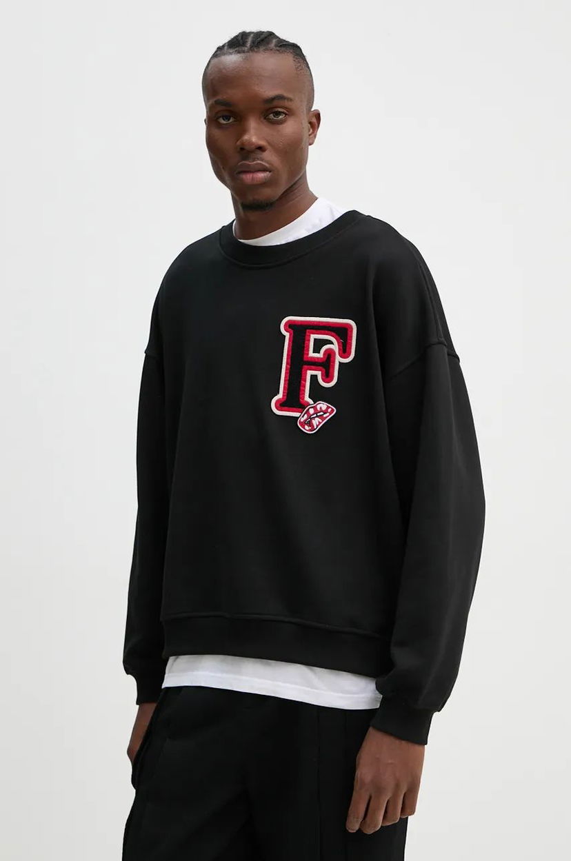 Sweatshirt Fiorucci Applique Sweatshirt Sort | U01FMSCR188CJ05BK02