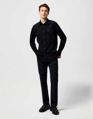 Jeans Wrangler Greensboro High Stretch Straight Jean Mørkeblå | 112372417:44:34, 2