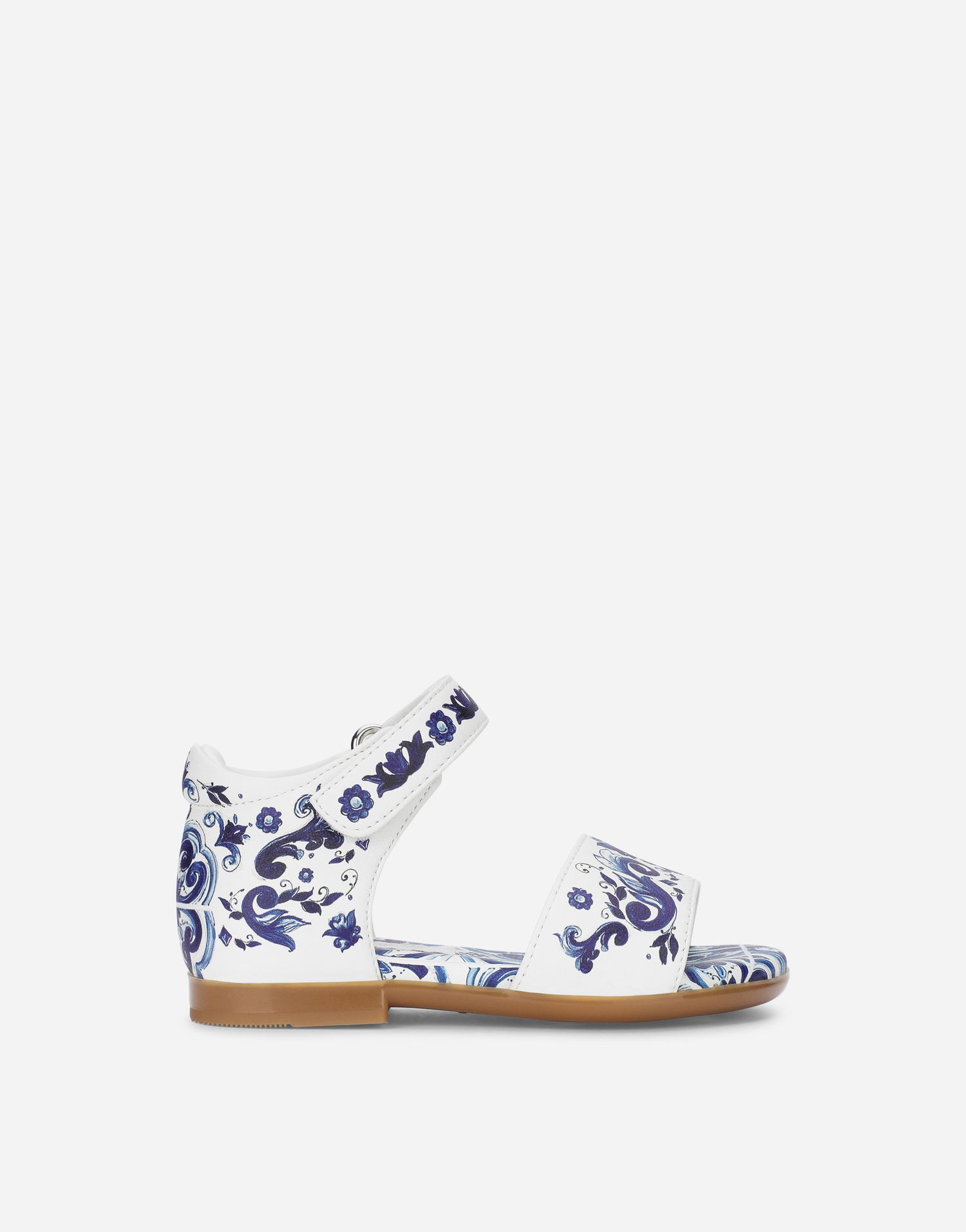Sneakers og sko Dolce & Gabbana Dolce & Gabbana Calfskin Sandals Majolica Print For First Steps Flerfarvet | D20064AC113HA3OB, 0