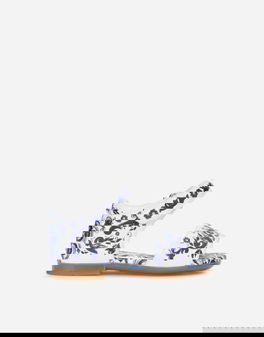 Sneakers og sko Dolce & Gabbana Dolce & Gabbana Calfskin Sandals Majolica Print For First Steps Flerfarvet | D20064AC113HA3OB, 0