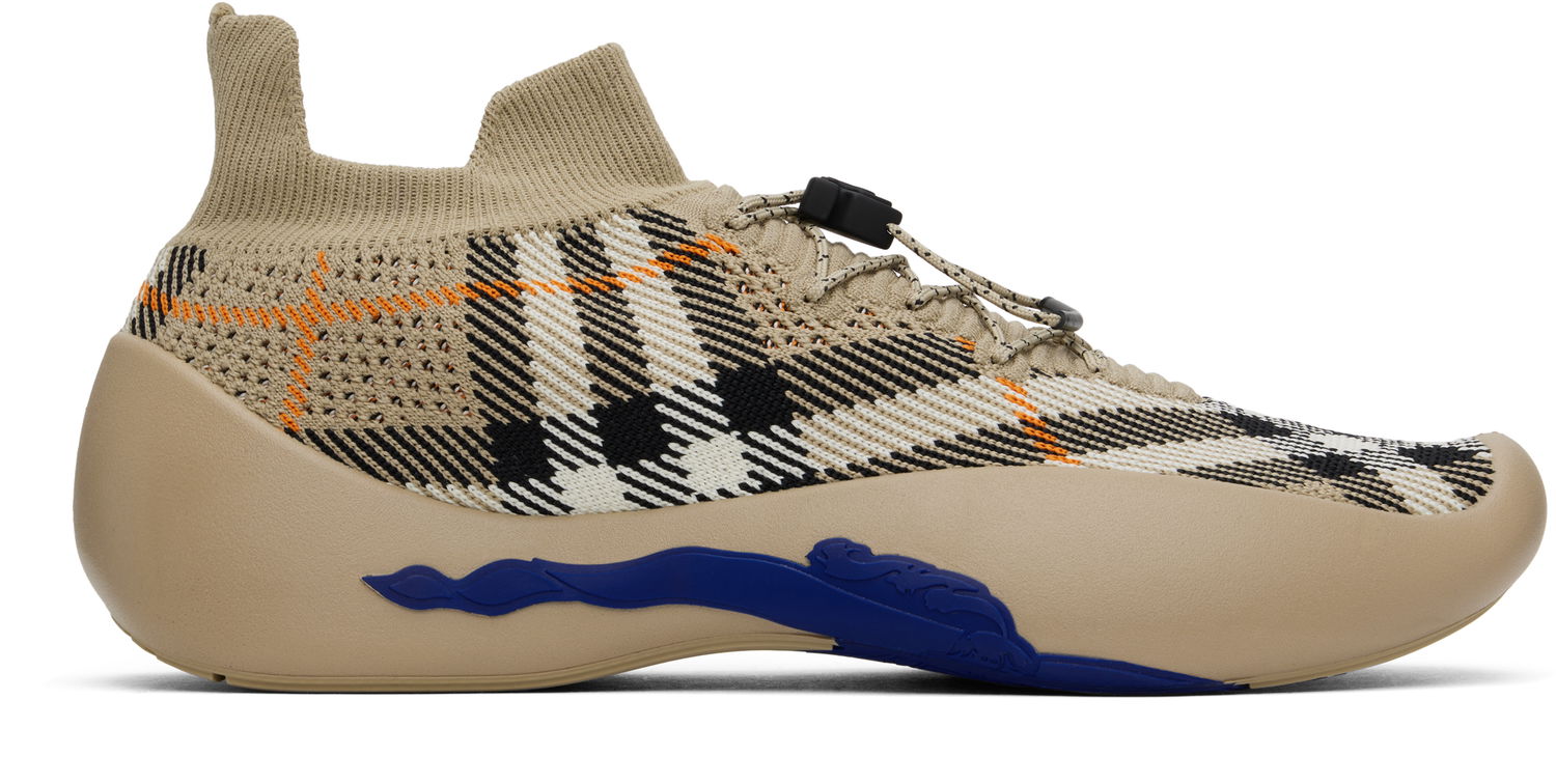 Sneakers og sko Burberry Check Knit Neptune Beige | 8099320, 0