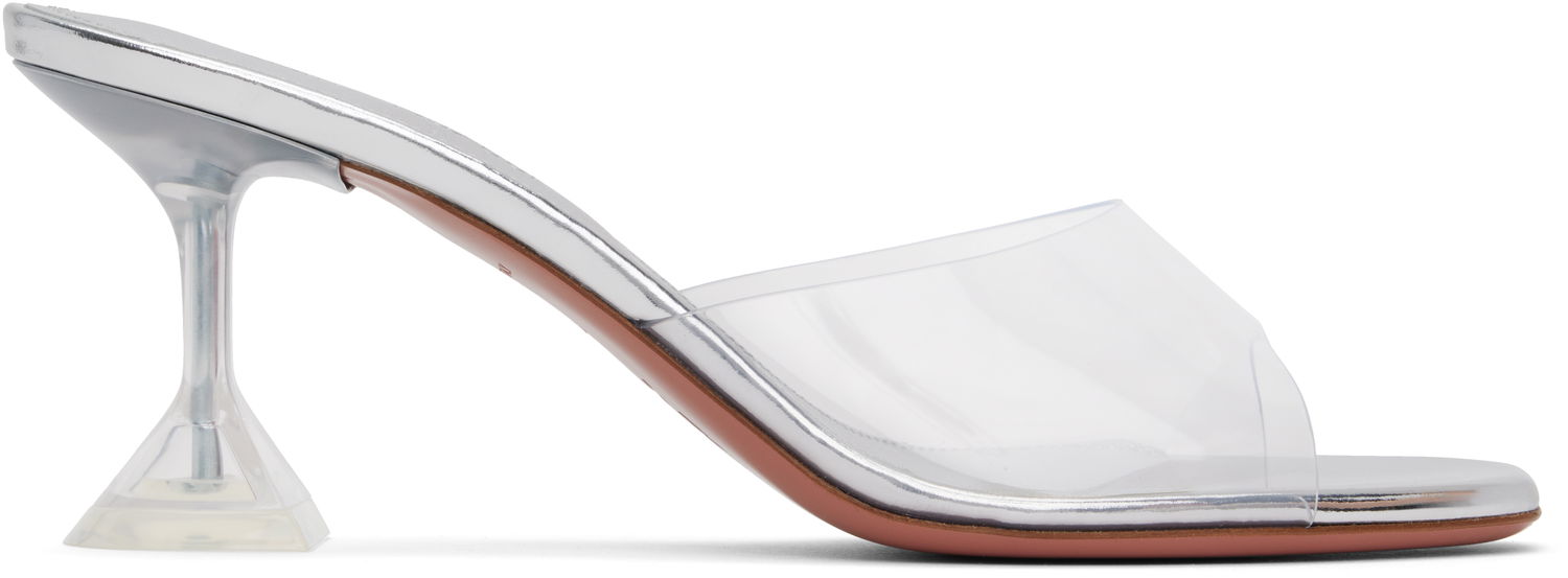 Skopleje Amina Muaddi Amina Muaddi Lupita Glass Slipper 70 Heeled Sandals Metalisk | LUPITA GLASS SLIPPER 70 PVC, 0