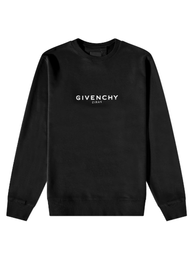 Sweatshirt Givenchy Reverse Print Crew Sweat Sort | BMJ0HA3Y8N-001
