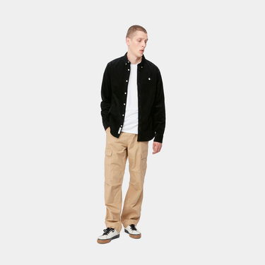 Skjorte Carhartt WIP L/S Madison Fine Cord Shirt Sort | I030580_0D2_XX, 4