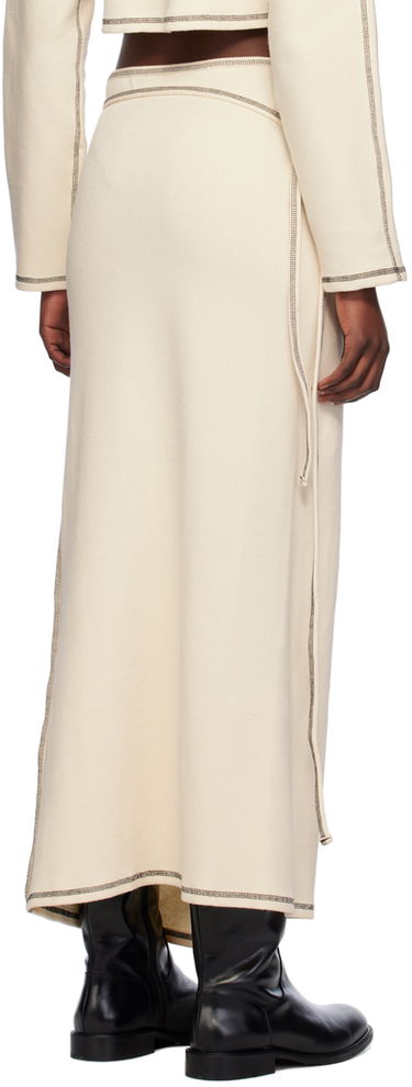 Nederdel Baserange Wrap Midi Skirt Beige | SKGW-RIB-SP24, 2