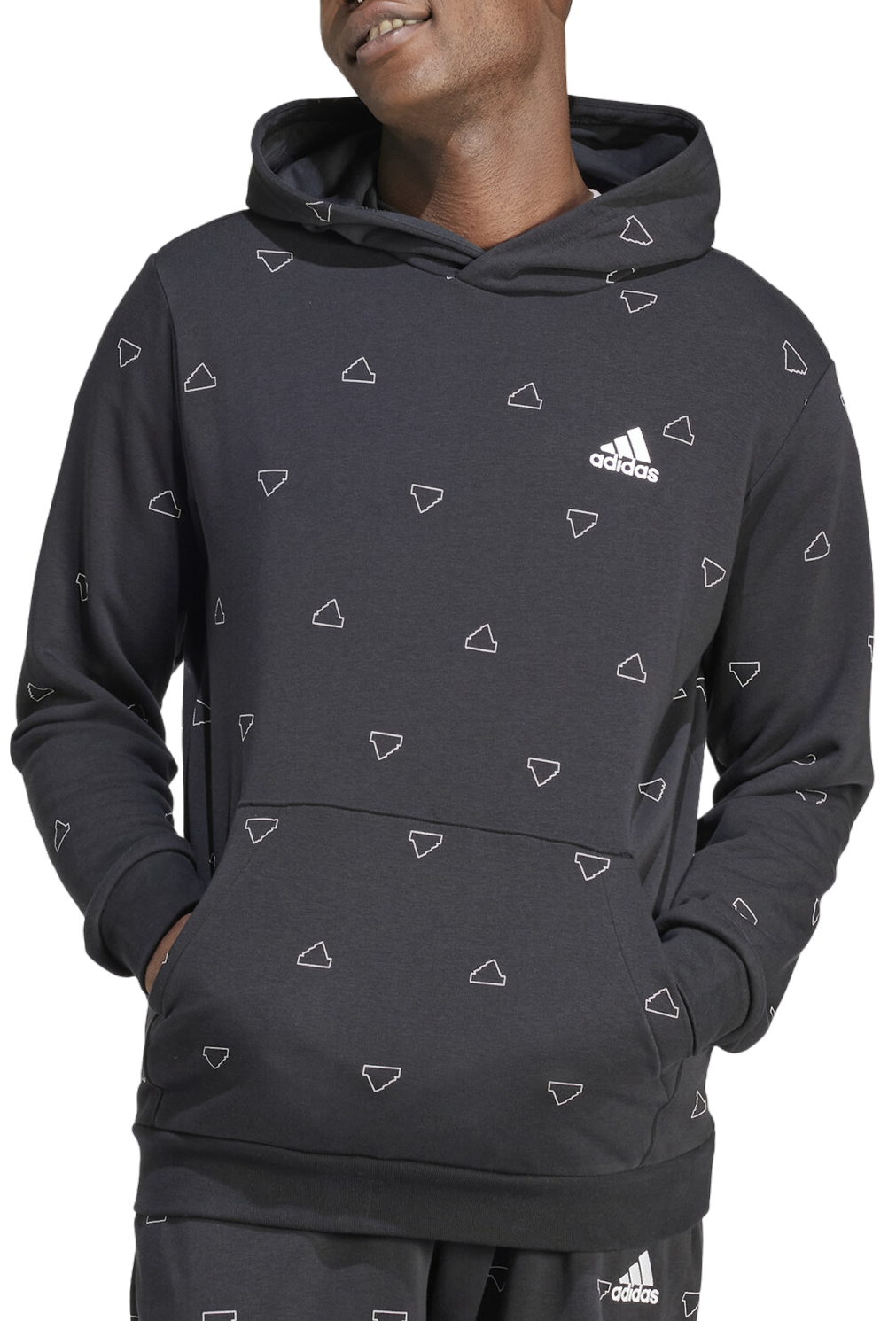 Sweatshirt adidas Performance Sportswear Seasonal Essentials Monogram Graphic Hoodie Grå | iv9357, 0