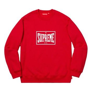Sweater Supreme Supreme SS19 Warm Up Crewneck Pullover Rød | SUP-SS19-412