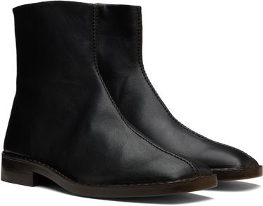 Tøj LEMAIRE LEMAIRE Piped Zip Boots Sort | FO0155 LL0043, 3