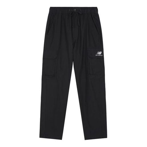 Cargo bukser New Balance Casual Logo Cargo Pants Sort | AMP14313-BK