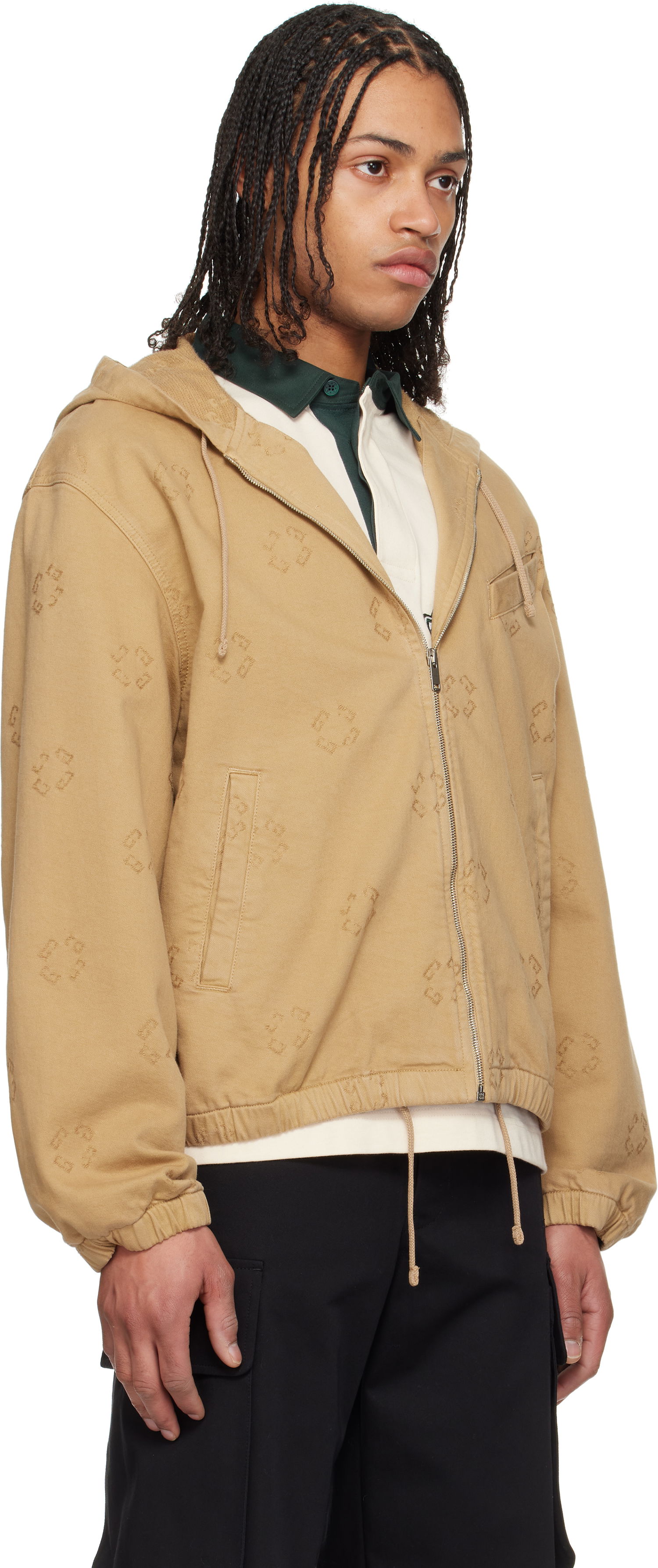 Sweatshirt Givenchy Givenchy Monogram 72 Zipped Denim Jacket Beige | BM01AA5YC6250, 1