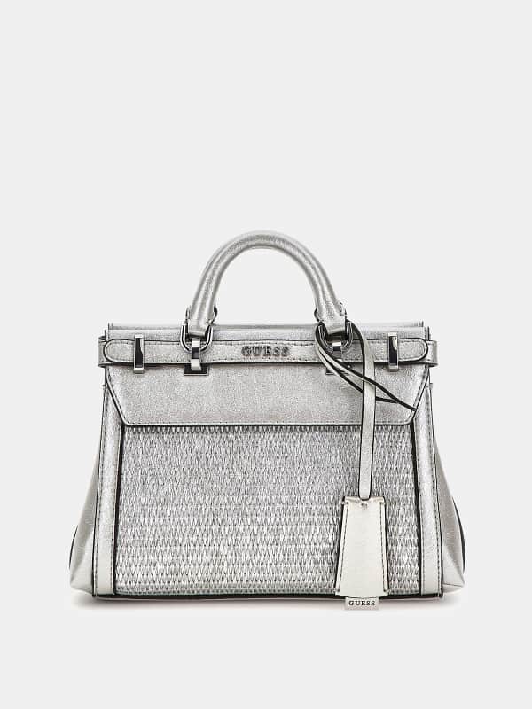 Håndtaske GUESS Sestri Foiled Mini Handbag Grå | HWWY8985760, 0