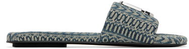 Shorts Marc Jacobs Marc Jacobs 'The J Marc Washed Monogram Denim' Slides Blå | 2P3FSA006F04, 0