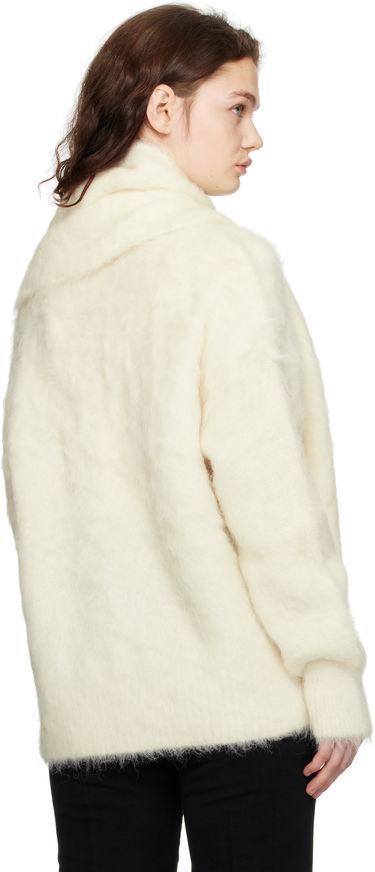 Sweater TOTEME TOTEME Draped-Scarf Knit Sweater Hvid | 251-WRT0368-YA0106, 2
