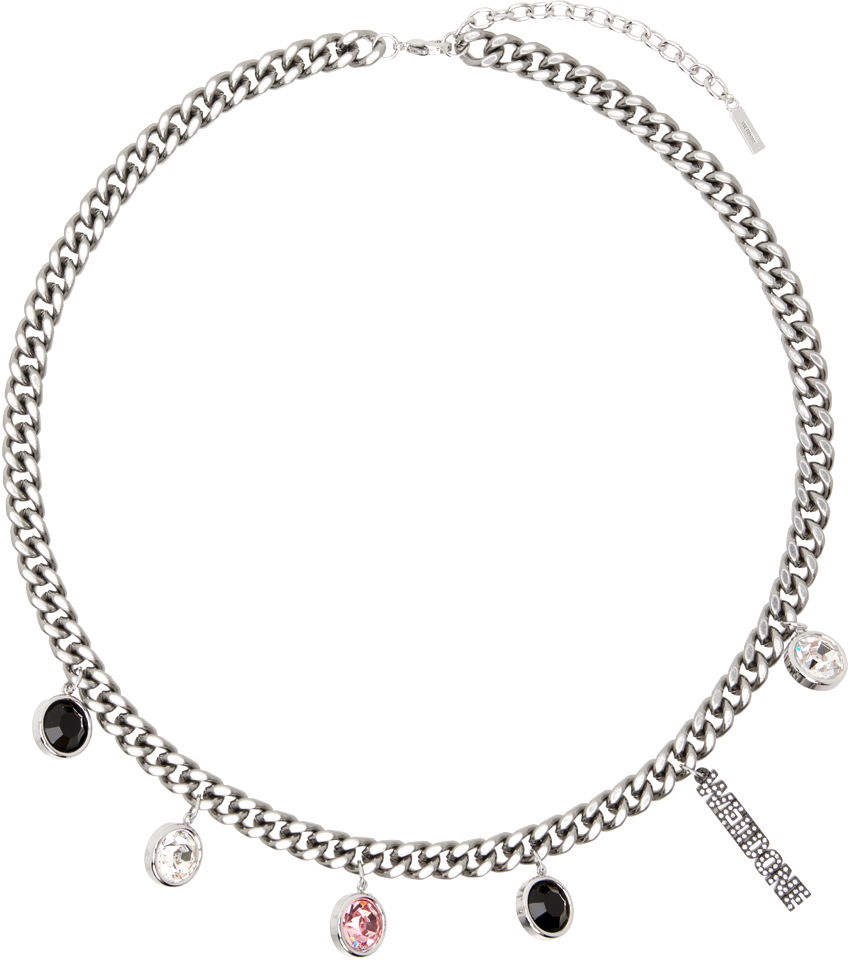 Halskæde We11done We11done Stone Charm Chain Necklace Metalisk | WD-AJ2-24-565-U-SV, 0