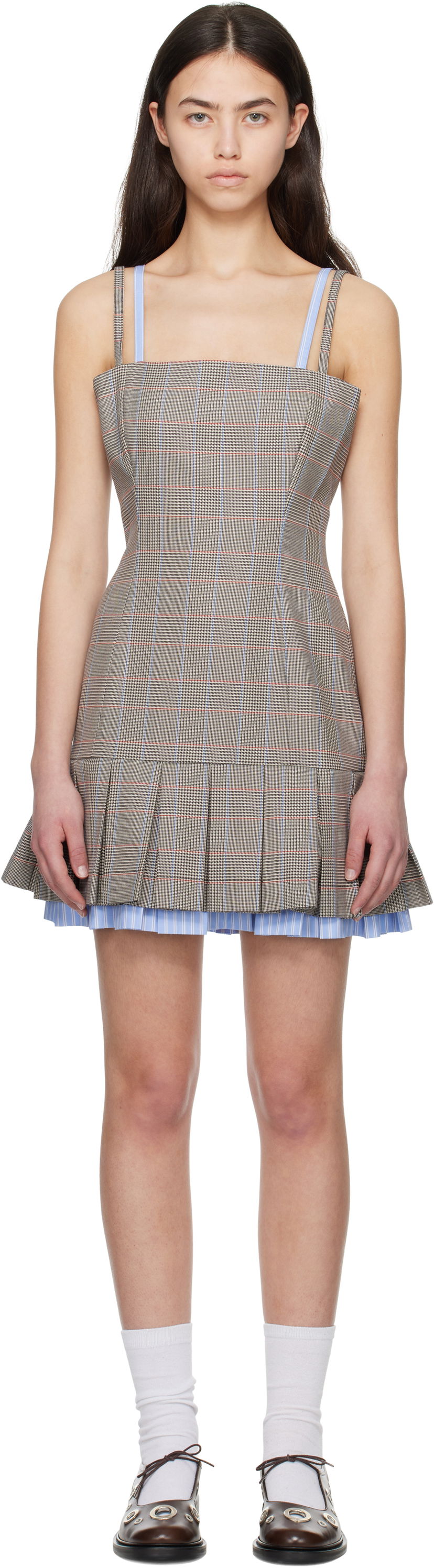 Kjole Charles Jeffrey Loverboy Charles Jeffrey LOVERBOY Pleated Minidress Flerfarvet | 54060401